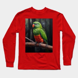 Oil Paint Hyperrealism: Amazing Zoo Coconut Lorikeet Long Sleeve T-Shirt